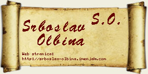 Srboslav Olbina vizit kartica